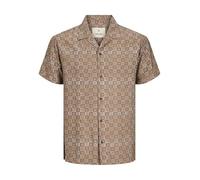 JACK & JONES Jprblulincoln Print Resort Shirt S/S Sn Camisa Casual, Cub/AOP: Ajuste cómodo, XS Hombres