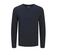 JACK & JONES Camiseta de Manga Larga para Hombre Color Liso Jjeorganic Basic tee LS O-Neck Noos (1 Unidad), Azul, M