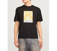 Jack & Jones Camiseta de mangas cortas de hombre con logo central. Negro L