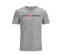 JACK & JONES Camiseta 'Essentials' gris moteado / rojo pastel / negro XXL gris moteado / rojo pastel / negro