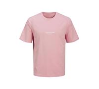 JACK & JONES Camiseta Estampada para Hombre Jortavira Type Back Teess Crew Neck Oc25, Tickled Pink, M