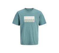 JACK & JONES Camiseta 'JCOFusion' azul cian / blanco XXL azul cian / blanco