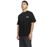 JACK & JONES Camiseta Jcounion Back Print SS Crew Noos para Hombre, Negro, M