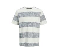 JACK & JONES Camiseta 'JJBIRK' azul moteado / blanco L azul moteado / blanco