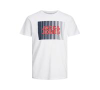 JACK & JONES Camiseta 'JJCorp' navy / rojo / blanco XS navy / rojo / blanco