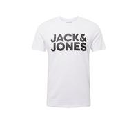 JACK & JONES Camiseta 'JJECorp' negro / blanco, Talla XL