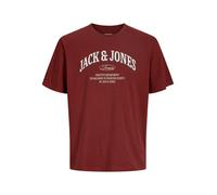 JACK & JONES Camiseta 'JJEDENVER' azul ahumado / burdeos / blanco lana S EUR