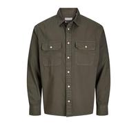 JACK & JONES Camiseta Jjetravis LS Noos, Verde Oliva, S