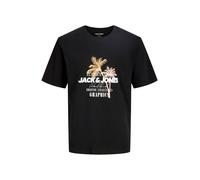 JACK & JONES Camiseta 'JJGRADIENT' miel / rosé / negro / blanco M miel / rosé / negro / blanco