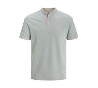 JACK & JONES Jjepaulos Mao Polo SS Noos Camisa, Verde Iceberg, L para Hombre