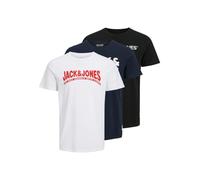 JACK & JONES Camiseta 'JOR30HISTORY' navy / rojo / negro / blanco, Talla S