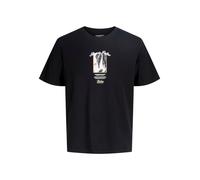 JACK & JONES Camiseta 'JORALMERIA PALMS' amarillo / negro / blanco L amarillo / negro / blanco