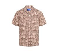 JACK & JONES Camiseta Jorluke Seersucker Resort SS Ln Camisa de Manga Corta, Jarabe de Arce, XS para Hombre