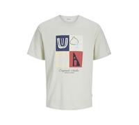 JACK & JONES Camiseta Masculina Impresa Camiseta, Celadon Tint, M