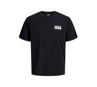 JACK & JONES Camiseta para Hombre con Logotipo de Jjecorp tee SS O-Neck Noos, Negro (Black Slim/Small Print), XXL