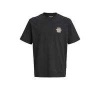 JACK & JONES Camiseta para Hombre Jcocalma con Estampado Frontal, Negro, S