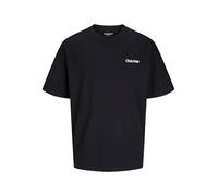 JACK & JONES Camiseta para Hombre Jjebradley Graphic tee SS O-Neck Sn Pls, Negro, 5XL Grande