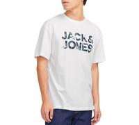 JACK & JONES Camiseta para Hombre Jjebryan Corp Logo tee SS O-Neck Noos, Blanco, XXL