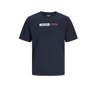 JACK & JONES Jjecorp Logo tee Play SS O-n Noos Pls Camiseta, Navy Blazer/Print:Play 5, 6XL para Hombre