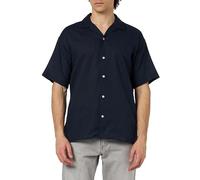 JACK & JONES Camiseta para Hombre Jjlinen Resort SS, Azul Marino, S