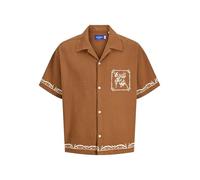 JACK & JONES Camiseta para Hombre Joracapulco AOP Resort SS, Nuthatch, L