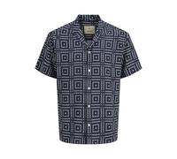 JACK & JONES Camiseta para Hombre Jprblulincoln Estampada S/S, Azul Oscuro, S