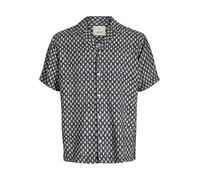 JACK & JONES Shirt Camiseta Jprblulincoln Print Resort S/S, Azul Oscuro, XS Hombres