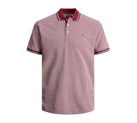 Jack & Jones Camiseta para Hombre Monocolor Polo, Red Dahlia, M