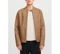 Jack & Jones Cazadora sintética con cierre mediante cremallera de hombre. Marrón claro XL