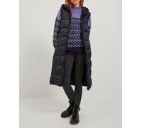 Jack & Jones Chaleco de mujer largo acolchado con capucha. Negro 32 (2XS)
