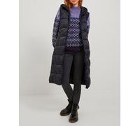 Jack & Jones Chaleco de mujer largo acolchado con capucha. Negro 36/S