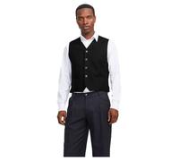 JACK & JONES Chaleco de traje JPRTHEO Regular Fit, Negro, 52