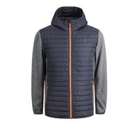 JACK & JONES Chaqueta acolchada para hombre, color gris jaspeado/detalles: juego de mangas, talla M, Gris melange. Detalles: mangas de juego, M