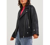 Jack & Jones Chaqueta biker de mujer con efecto cuero. Negro 32 (2XS)