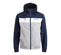 JACK & JONES Chaqueta de entretiempo 'Rush' navy / gris moteado / blanco S navy / gris moteado / blanco