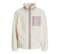 JACK & JONES Chaqueta de entretiempo 'JJESoho' piel / blanco lana S piel / blanco lana