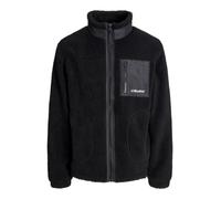 JACK & JONES Chaqueta de piel de peluche para hombre, Negro, M