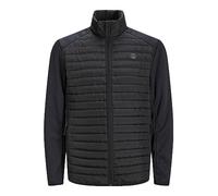 Jack & Jones Chaqueta Noos con Cuello Acolchado Jjemulti para Hombre, Negro/Detalles: Mangas Ajustadas, M