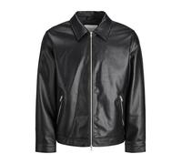 JACK & JONES Chaqueta para hombre Jjecasablanca Pu Jacket Noos, Black, S, Negro, S