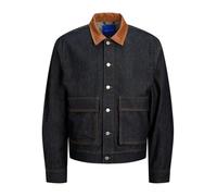 JACK & JONES Chaqueta vaquera para hombre, azul oscuro, x_l