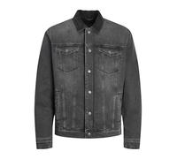 JACK & JONES Chaqueta vaquera para hombre, Black Denim, M