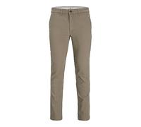 JACK & JONES Chino Trousers Slim Fit Chino Trousers | Corte slim fit, Liso, Largo hasta los tobillos, Casual, Proceso suave a una temperatura máxima de 40°C