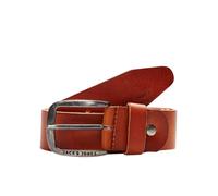 JACK & JONES JJIPAUL JJLEATHER BELT NOOS, Cinturón Hombre, Marrón (Mocha Bisque), 90 cm (Talla del fabricante: 90)