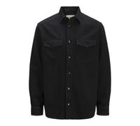 JACK & JONES Denim Shirt Camiseta Vaquera Jprblubruce L/S, Negro, XXL Hombres
