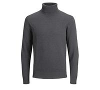 JACK & JONES Emil - Jersey de punto con cuello alto para hombre, gris (Asphalt), XXL