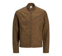 JACK & JONES Faux Suede Jacket Faux Suede Jacket | Corte regular fit, Liso, Manga larga, Largo medio, Outdoor, Proceso suave a una temperatura máxima de 30°C