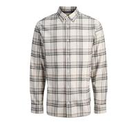 JACK & JONES Flannel Shirt Ch Jprblubarkley X-Mas L/S-Camiseta de Franela, Moonbeam, XXL Hombres