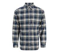 JACK & JONES Flannel Shirt LS Jjjames-Camiseta de Franela, Azul Marino, L Hombres