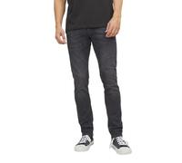 JACK & JONES Glenn - Pantalones de mezclilla ajustados para hombre, tela elástica de alta preformance para todo el día, cómodos, con botones, gris oscuro, 32W/34L