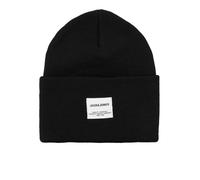 JACK & JONES Gorra 'Long Knit' negro / blanco 55-60 negro / blanco